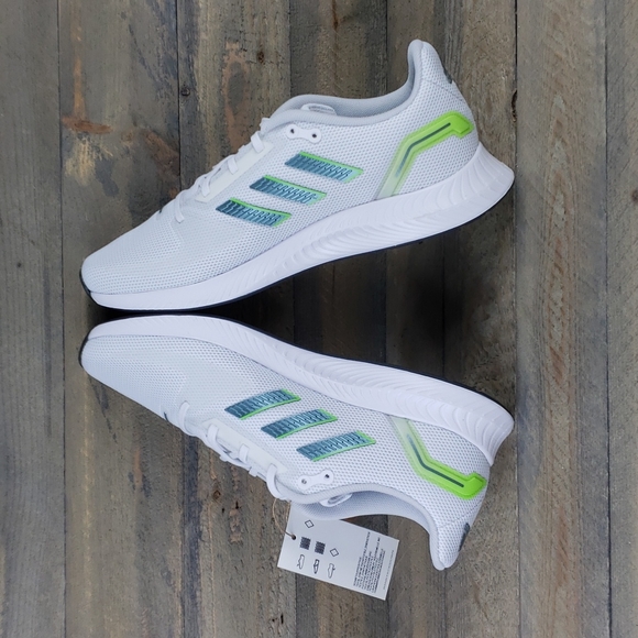 adidas Runfalcon 2.0 Women's Running Shoes White Green - Picture 7 of 10